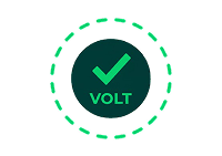 Icone Volt Québec avec crochet de validation symbolisant la garantie
